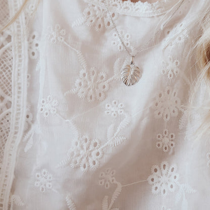 Rainforest Earring Pendant - Polished Sterling Silver