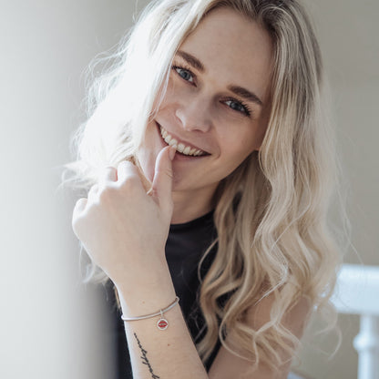 Bonsoir Madame - Dangle Charm 4 mm with Bracelet - Sterling Silver