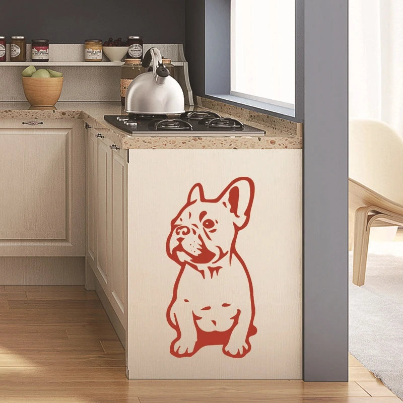 FRENCH BULLDOG WALL STICKER CAR BUMPER STICKER FRANCES DOG VINYL DECALS