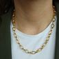 Gold Plated link Necklace / chunky