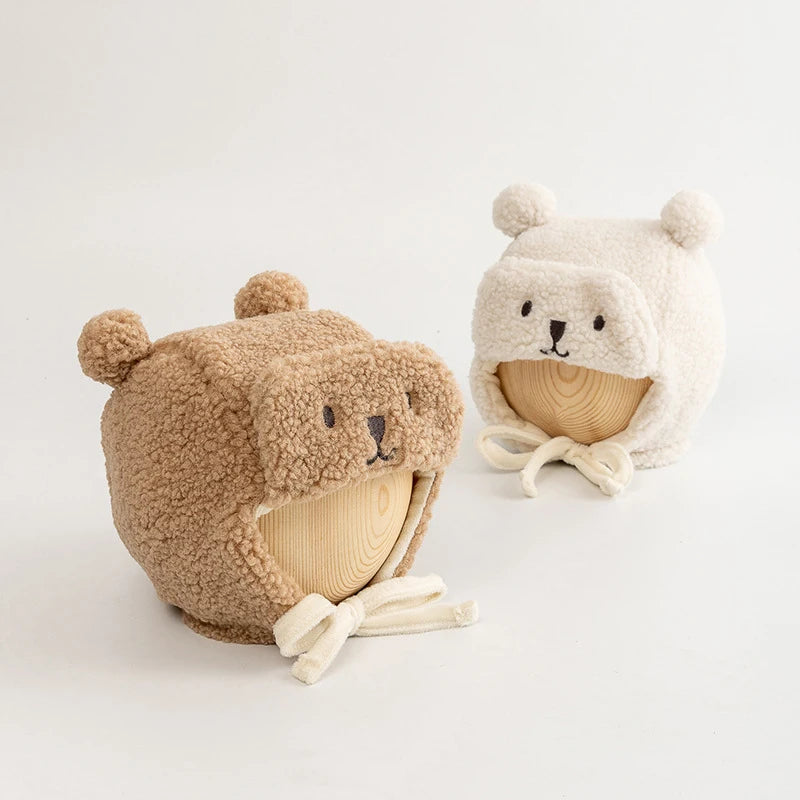 Pet Dog Hat For French Bulldog English Bulldog Plush Hat Winter Warm Cute Bear Hat Cartoon Caps For Puppy Pet Dog