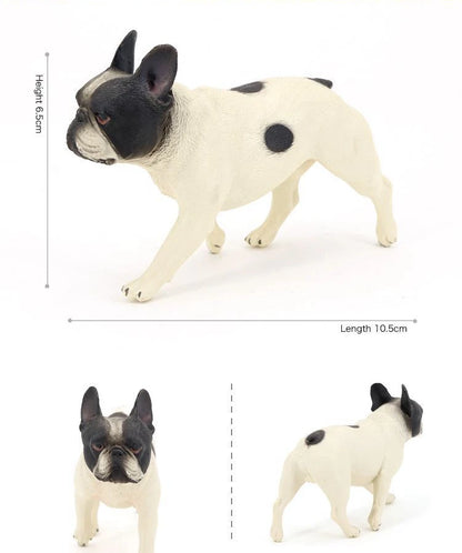 Simulation Bulldog Model Small Puppy Desktop Ornament Solid Static Dog Decoration