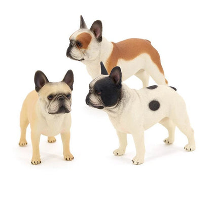Simulation Bulldog Model Small Puppy Desktop Ornament Solid Static Dog Decoration