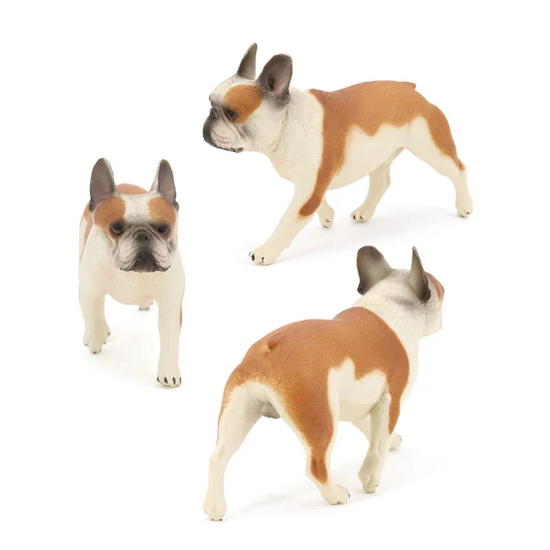Simulation Bulldog Model Small Puppy Desktop Ornament Solid Static Dog Decoration
