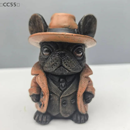 ?CC55?Handmade French Bulldog Statue Garden Decor Resin Crafts Dog Lover Gift Sculpture Patio Lawn Courtyard Home Decoration