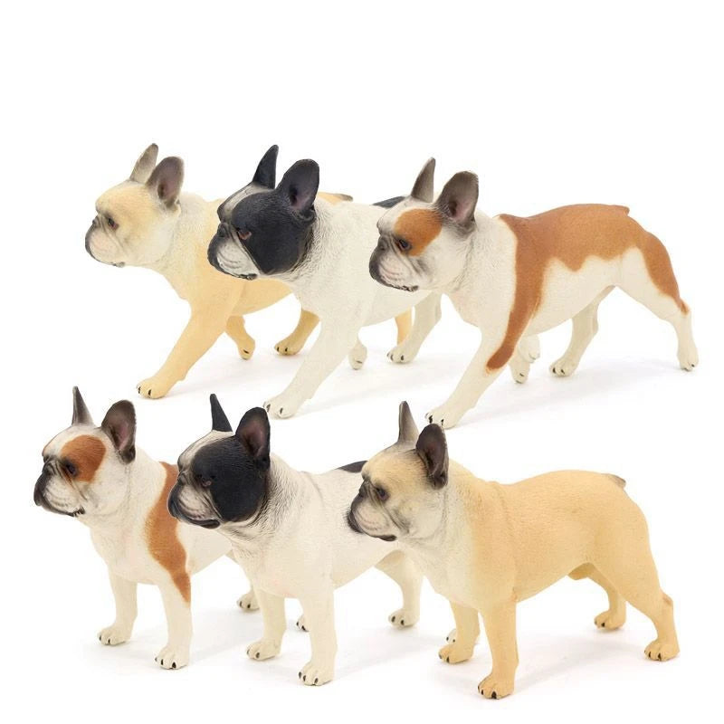 Simulation Bulldog Model Small Puppy Desktop Ornament Solid Static Dog Decoration
