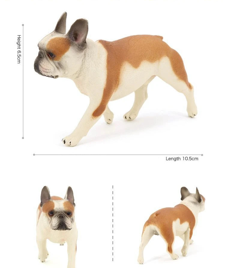 Simulation Bulldog Model Small Puppy Desktop Ornament Solid Static Dog Decoration
