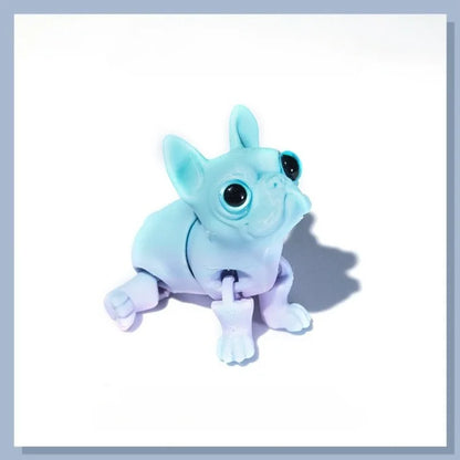 3D Printed Dog Model Solid Color Movable Pitbull Dog Doll Multi-jointed Articulated Animal Figurine Desktop Decoration