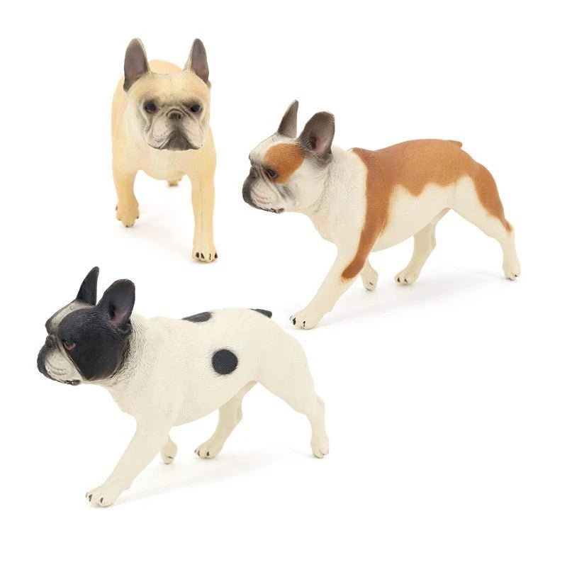 Simulation Bulldog Model Small Puppy Desktop Ornament Solid Static Dog Decoration