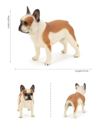 Simulation Bulldog Model Small Puppy Desktop Ornament Solid Static Dog Decoration