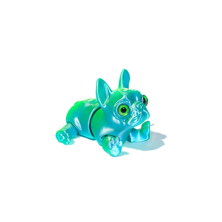 3D Printed Dog Model Solid Color Movable Pitbull Dog Doll Multi-jointed Articulated Animal Figurine Desktop Decoration