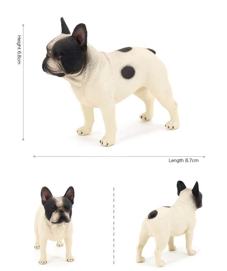 Simulation Bulldog Model Small Puppy Desktop Ornament Solid Static Dog Decoration
