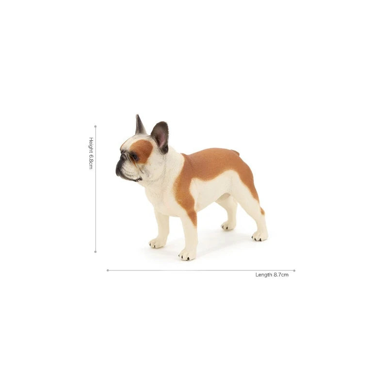 Simulation Bulldog Model Small Puppy Desktop Ornament Solid Static Dog Decoration