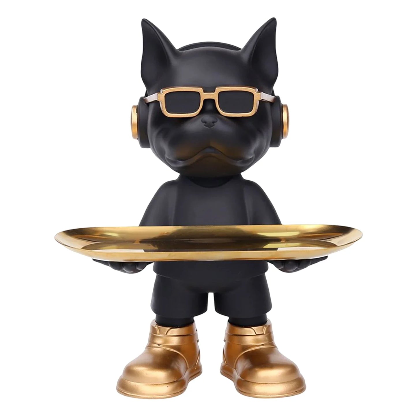 French Bulldog Sculpture Dog Statue with Tray and Keys Holder Storage Gift Home Decor Ornaments Rood Decor Animal Figurine