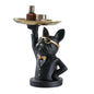 French Bulldog Sculpture Dog Statue with Tray and Keys Holder Storage Gift Home Decor Ornaments Rood Decor Animal Figurine