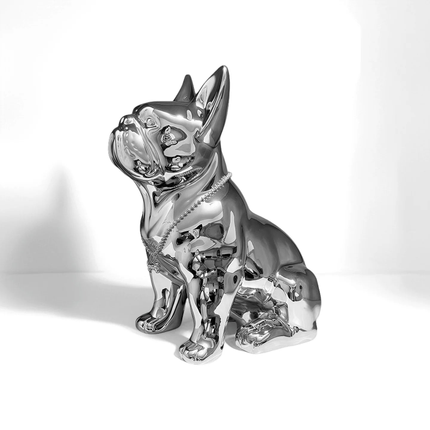 Adorable French Bulldog Sculpture Home Living Room Bedside Table Decoration Cute Pet Themed Figurine