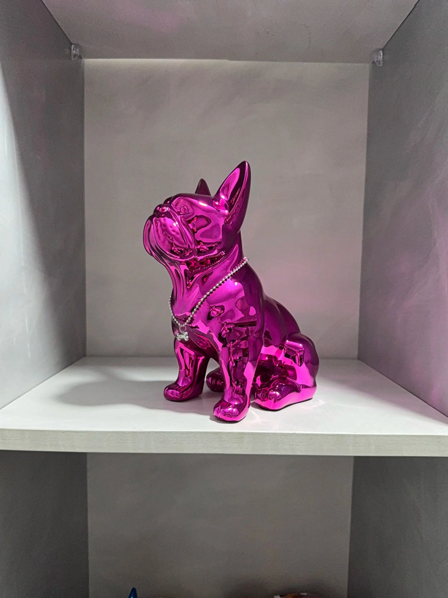 Adorable French Bulldog Sculpture Home Living Room Bedside Table Decoration Cute Pet Themed Figurine