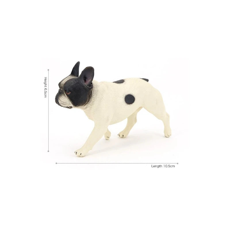 Simulation Bulldog Model Small Puppy Desktop Ornament Solid Static Dog Decoration