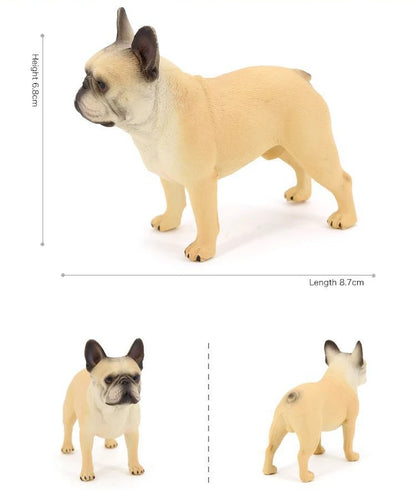 Simulation Bulldog Model Small Puppy Desktop Ornament Solid Static Dog Decoration