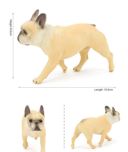 Simulation Bulldog Model Small Puppy Desktop Ornament Solid Static Dog Decoration