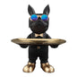 French Bulldog Sculpture Dog Statue with Tray and Keys Holder Storage Gift Home Decor Ornaments Rood Decor Animal Figurine