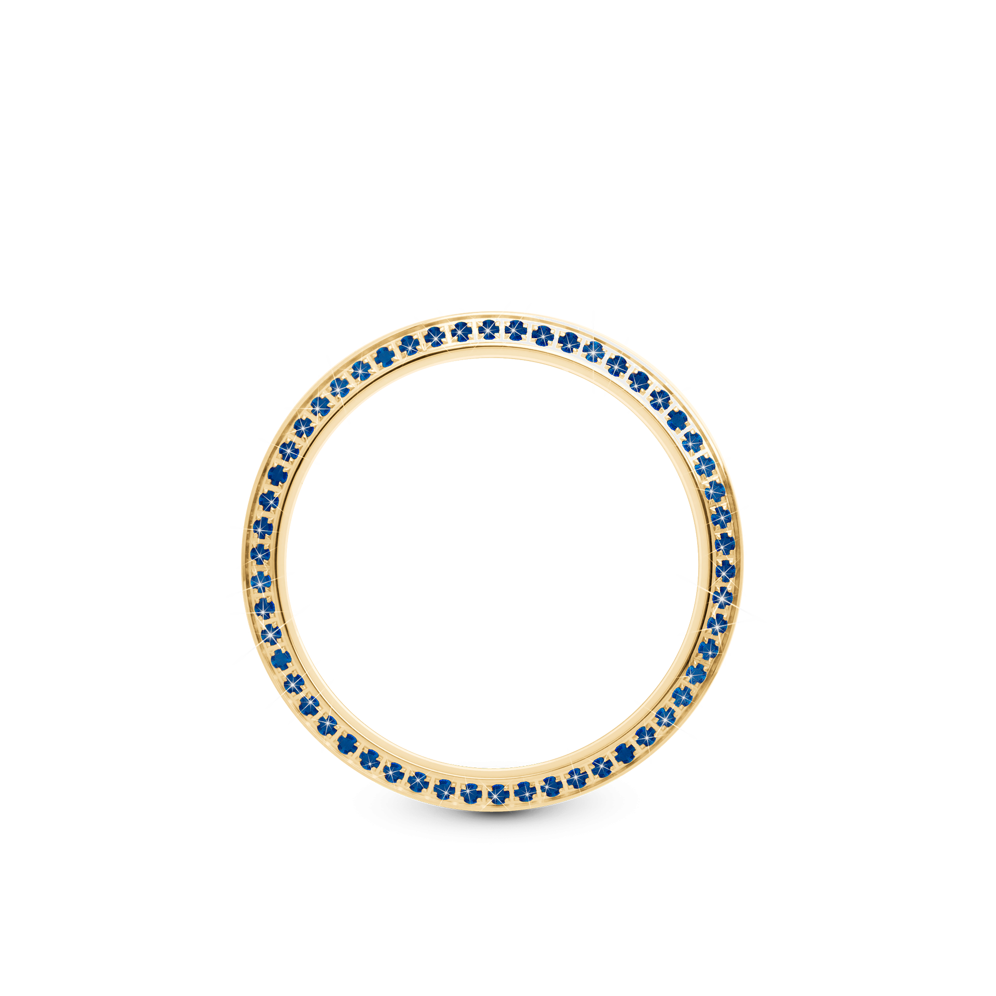 Topring - Polished Gold Plated with 54 Blue Safir