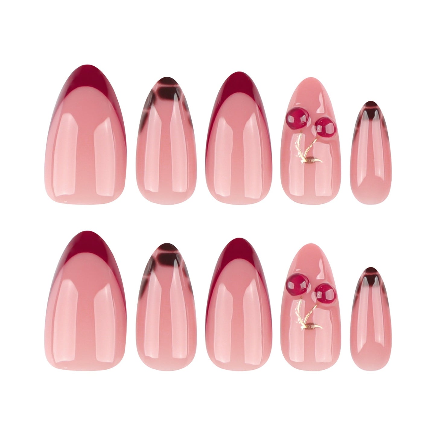 European And American Wear Nail Almond Nail Cherry Nail Tips