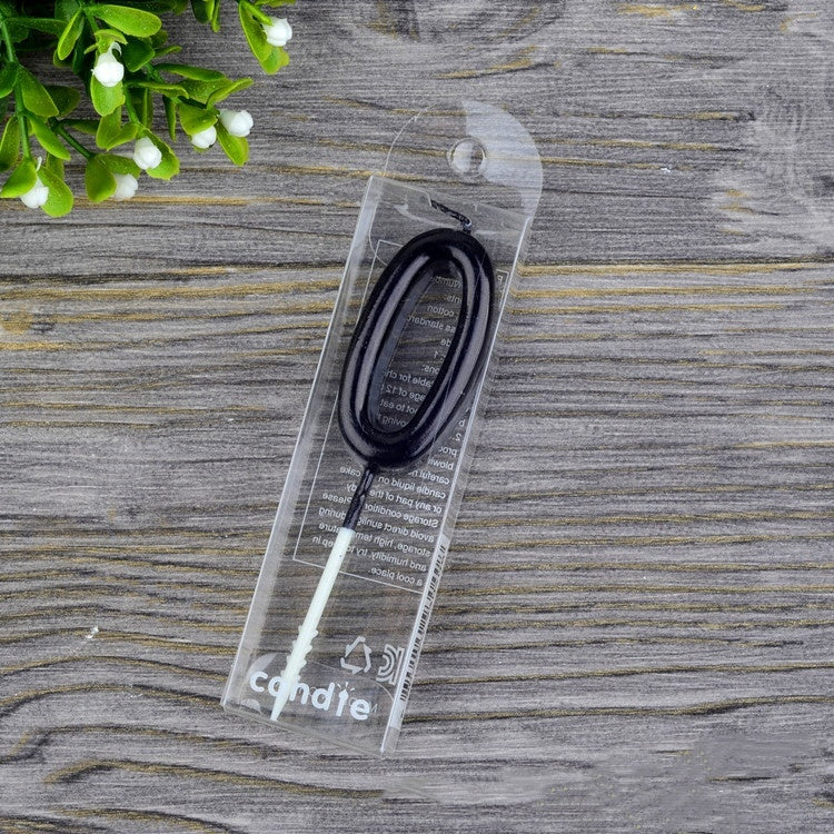 Factory Wholesale 0 To 9 Gold-plated Black Candle Creative Smokeless Birthday Digital Candle PVC Boxed Digital