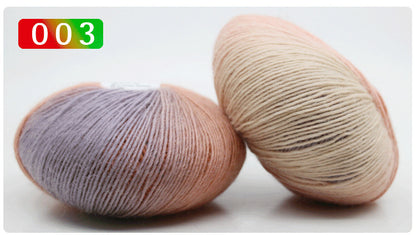 Pure Wool Long Rainbow Dyed Yarn