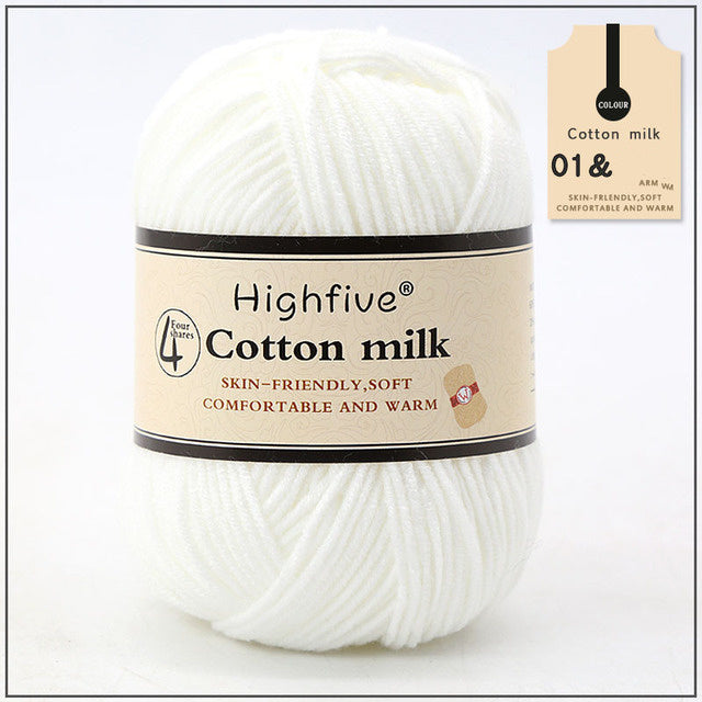 Milk Cotton Wool For Knitting Baby Crochet Yarn Wea