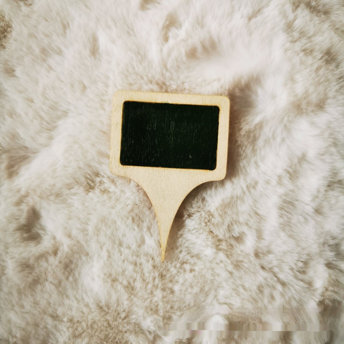 Wooden Small Blackboard Cake Insert Cheese Price Tag Square Wood Piece Insert