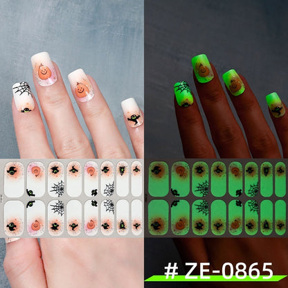 Dark Ghost Pumpkin Skull Nail Sticker