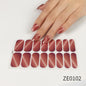 New Onion Powder Cat Eye Nail Applique 16 Finger Nail Sticker