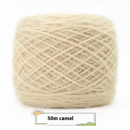 3 Two Groups Of Squirrel-velvet Yarn Hand-knitted Medium Thickness Hat Scarf Coat Waistcoat Cushion Plush Wool 150g