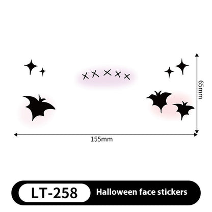 Halloween Makeup Stickers Dress Up Cute Painted
