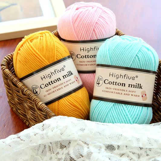 Milk Cotton Wool For Knitting Baby Crochet Yarn Wea