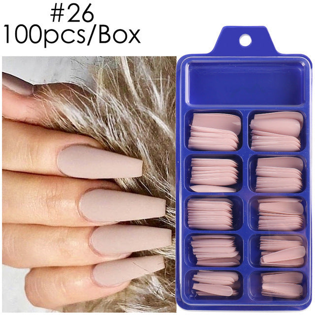Blue Box Full Paste Wear Long Ballet Nail Plate