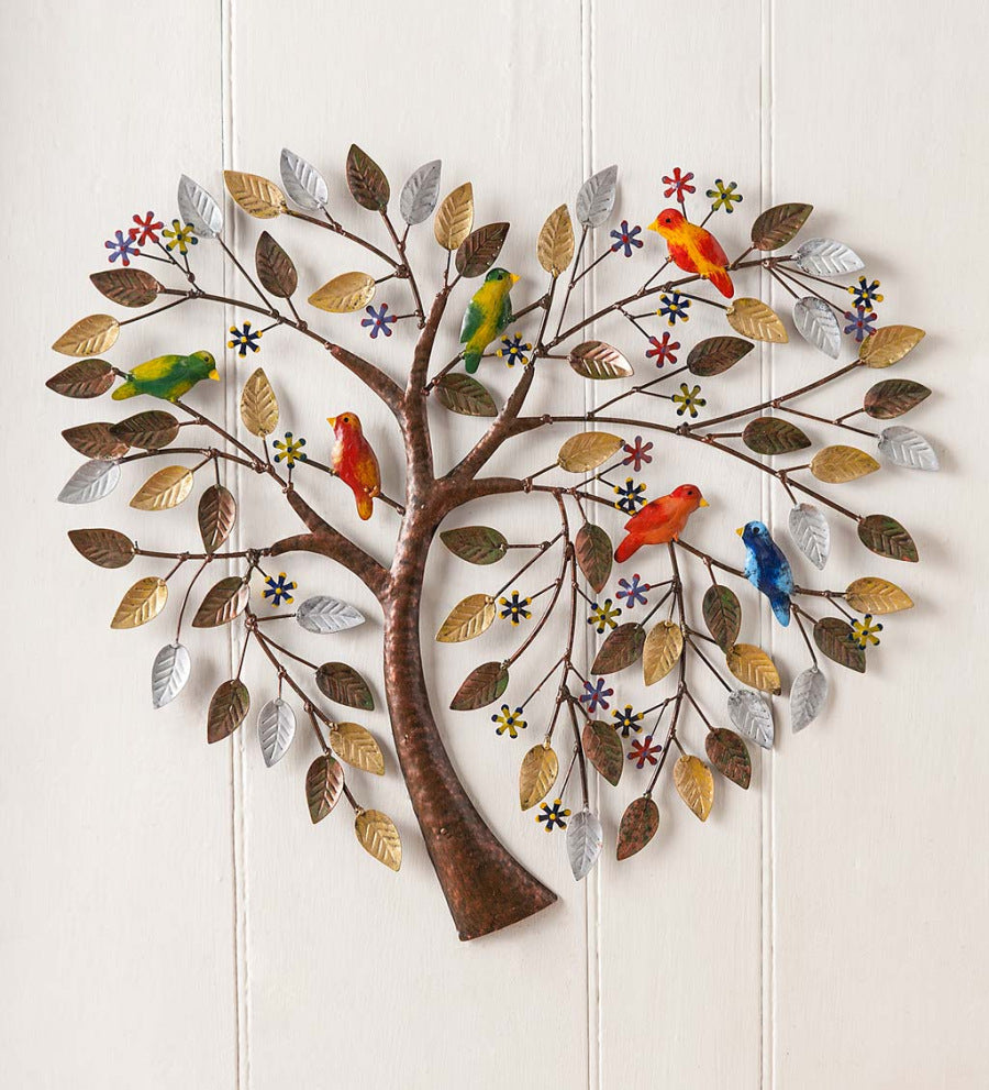 Metal Wall Art Heart-shaped Tree Of Life Ornament
