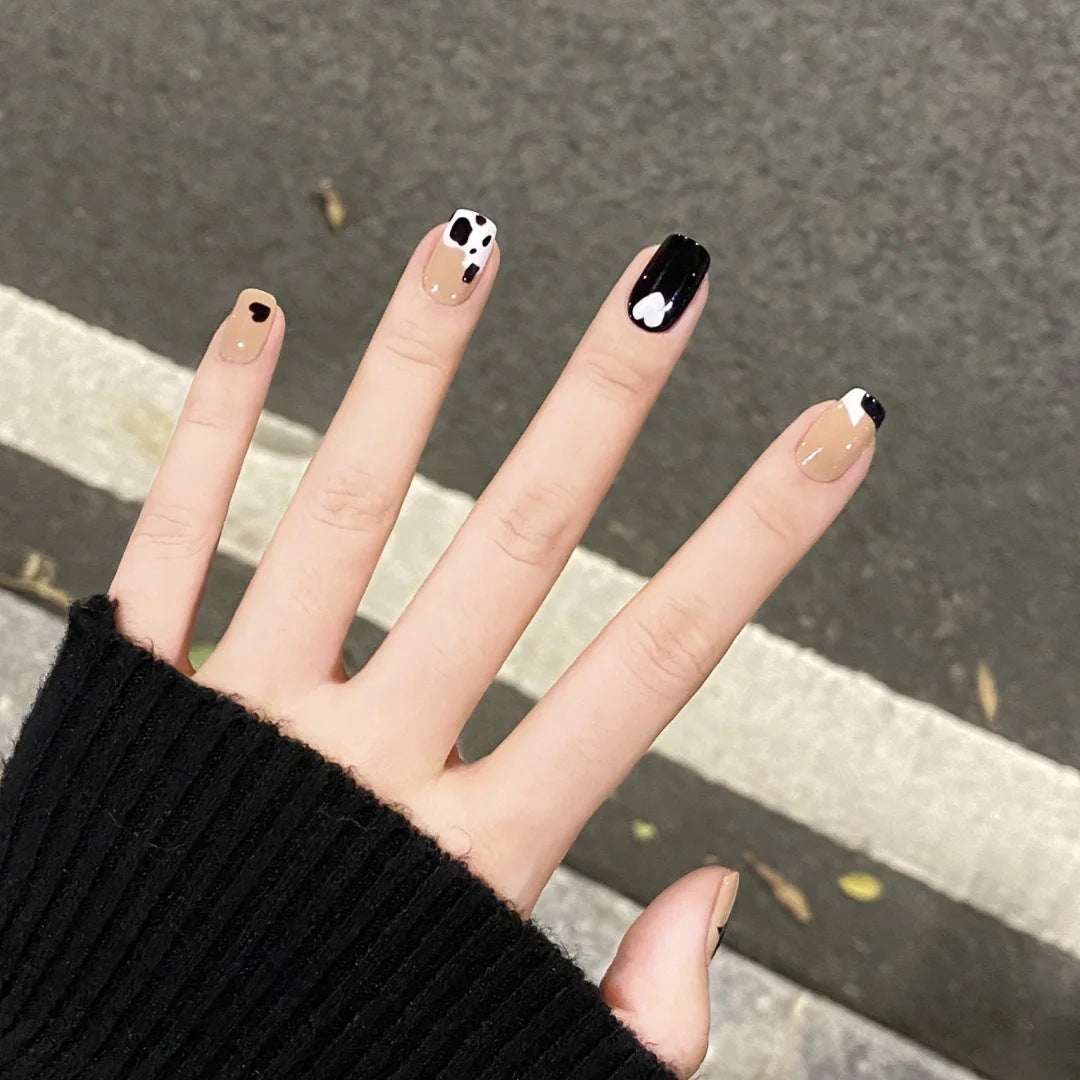 Nail Beauty New Hand-painted Fake Nail Tip Tulip Patch