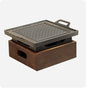 Wooden Seat Korean Style Grill Pan Grill Household Smokeless