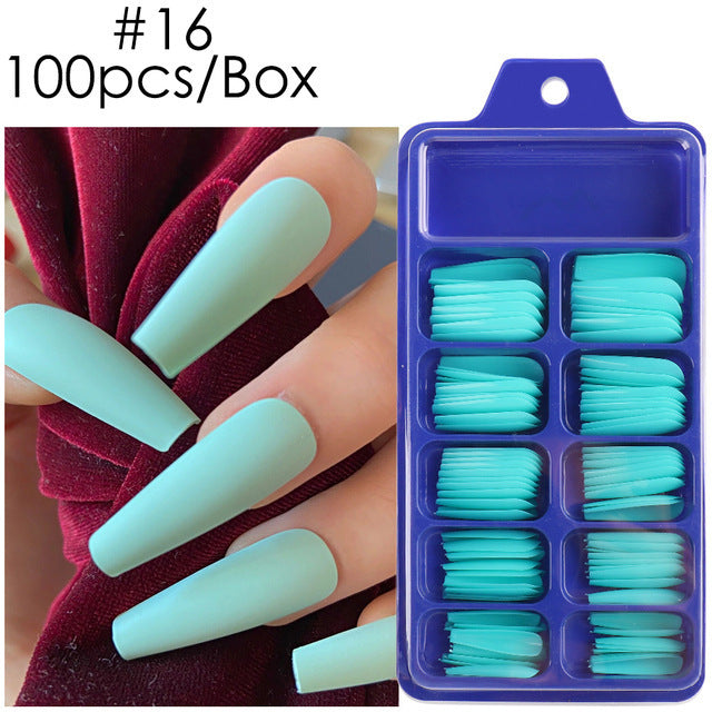 Blue Box Full Paste Wear Long Ballet Nail Plate