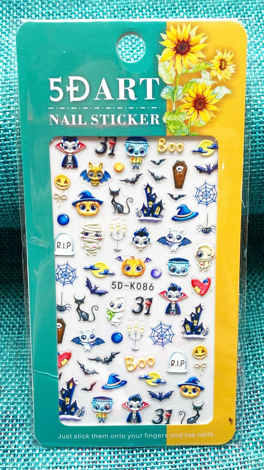 Embossed Nail Sticker Plaid Nail Sticker Three-dimensional Bow Nail Sticker Summer Nail Sticker