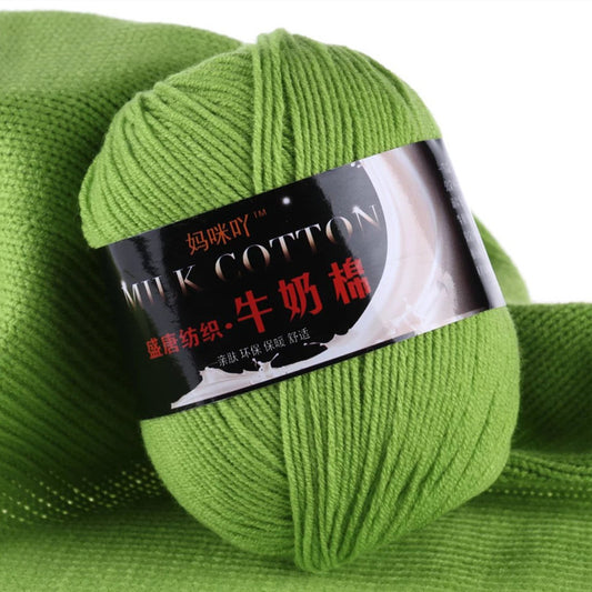 3-Strand Milk Cotton Wool DIY Doll Sweater Scarf Hat Cotton Yarn