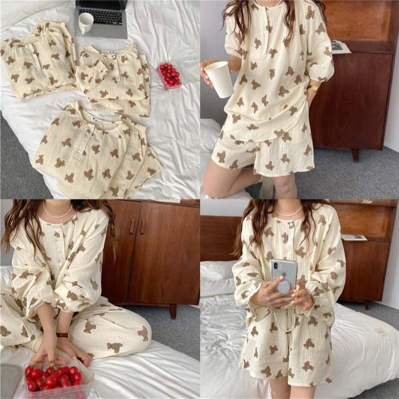 Breathable Cotton Yarn Homewear Series Pajamas Set
