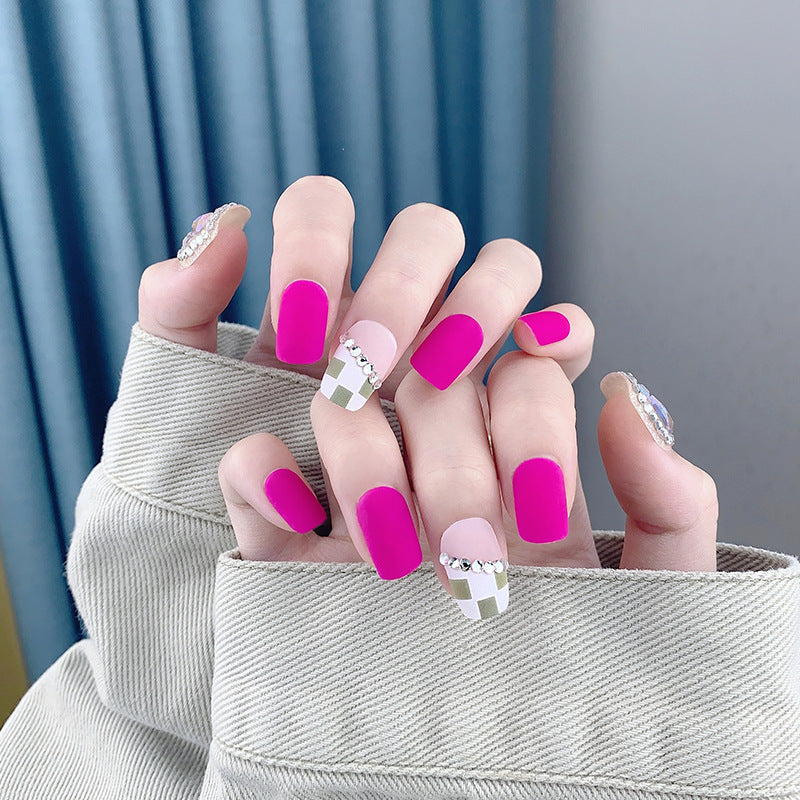 Nail Beauty New Hand-painted Fake Nail Tip Tulip Patch