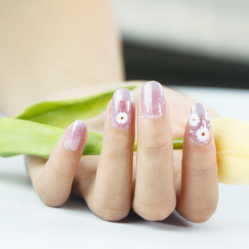 Internet Celebrity Gradient Onion Powder Little Nail Stickers