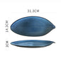 Japanese Fish Creative Leaf Dinner Household Kiln Changed Ceramic Dinner Plate