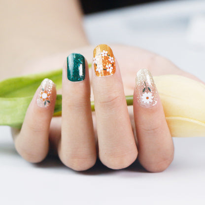 Internet Celebrity Gradient Onion Powder Little Nail Stickers
