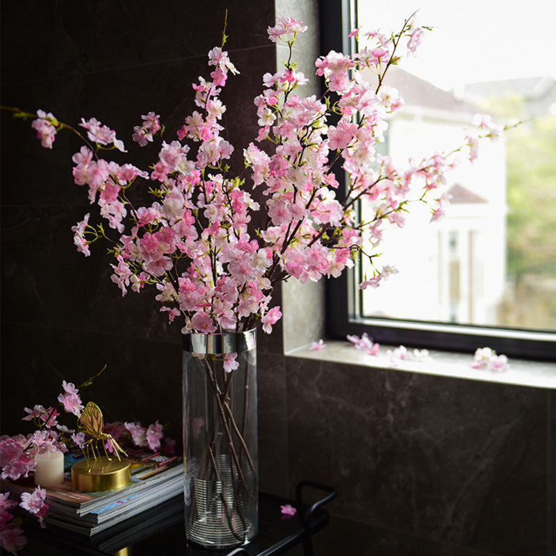 Long Branch Fake Flower Raw Silk Plastic Flowers