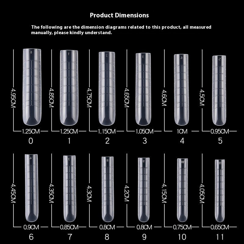 Beauty Crystal Extended Nail Mold With Scale Free Paper Cups Model